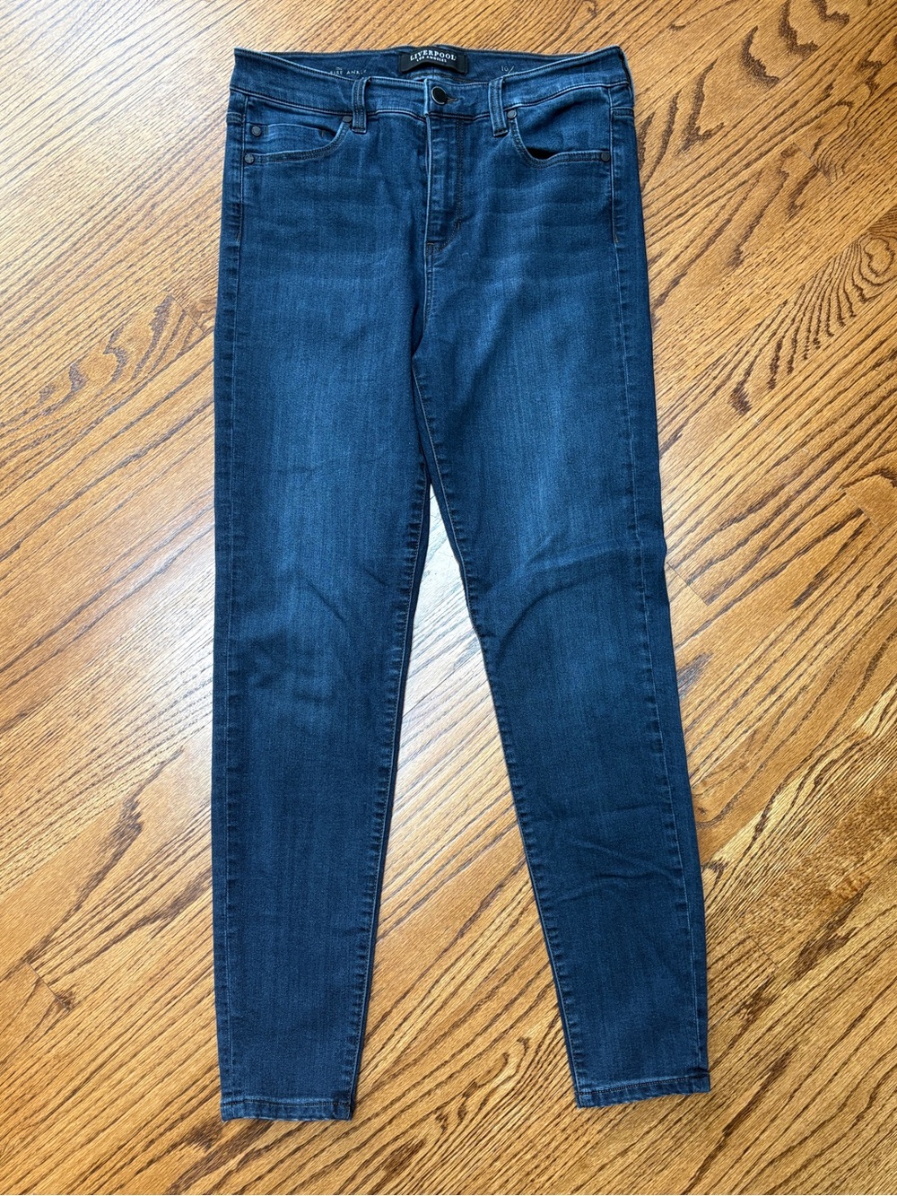 Liverpool High Rise Dark Blue Slim Ankle Jeans